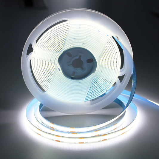 16.4FT 6000K White COB LED Strip Lights 1600LEDS (No DC12V Plug)