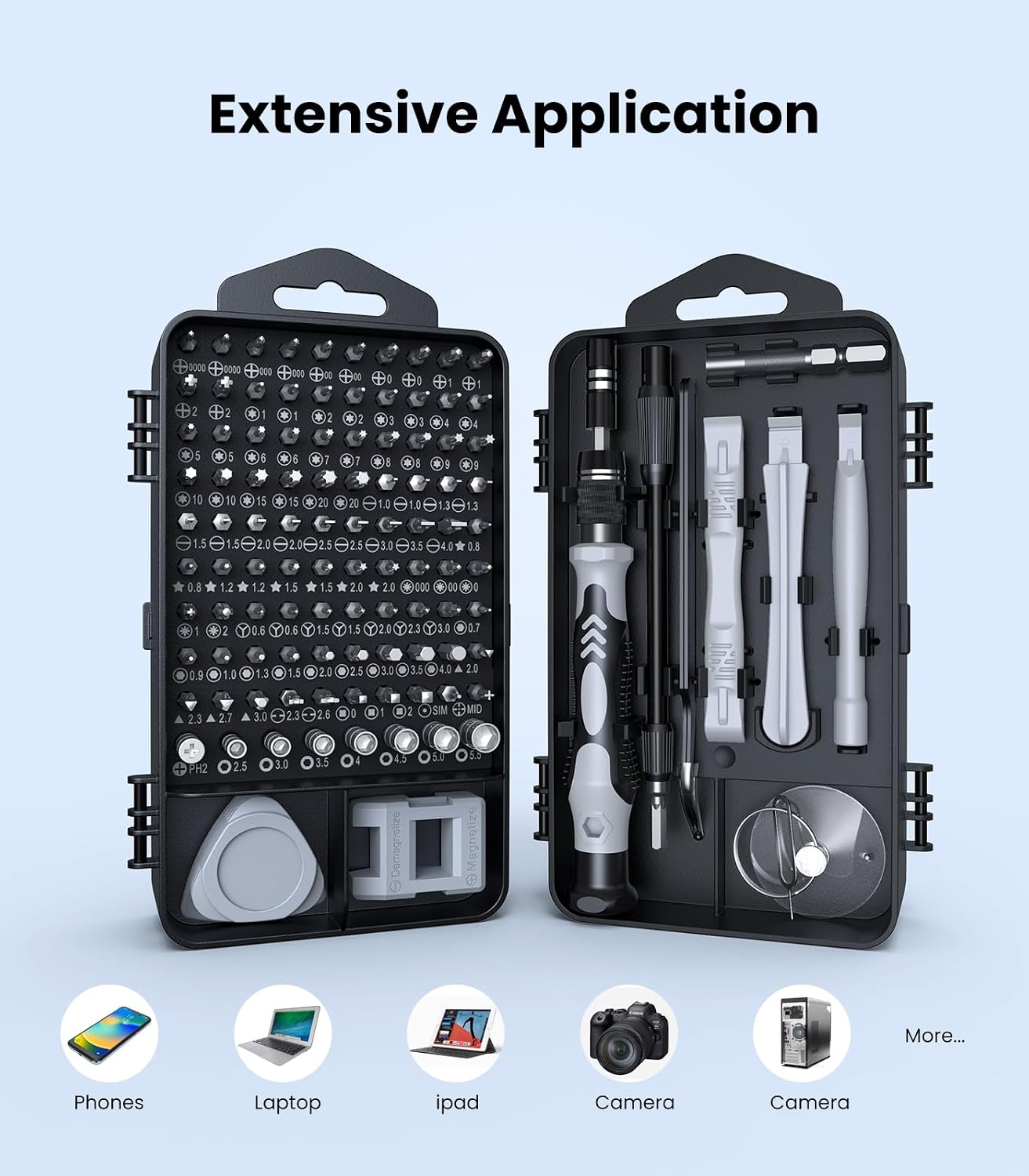 AXTH 115-in-1 Precision Screwdriver Set, [Super Durable] Mini Professional Magnetic Repair Tool Kit, Small Screwdriver for Phone, Computer, Watch, Laptop, Macbook, Eyeglass, Electronic