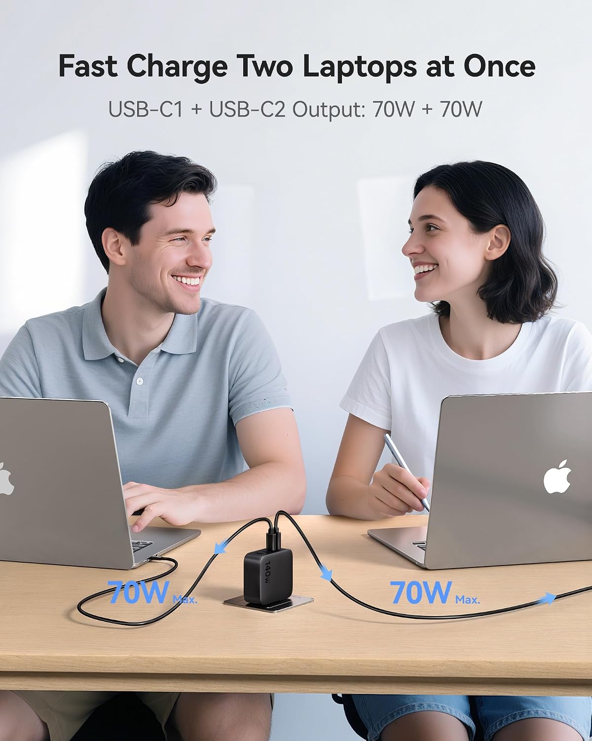 Baseus PD3.1 140W USB C Charger PPS Fast Charger Type C Fast Charging Block | USB C Brick for MacBook Air/Pro, Pixelbook, iPad, iPhone 17/16/15 Series, Galaxy S25 Ultra and More