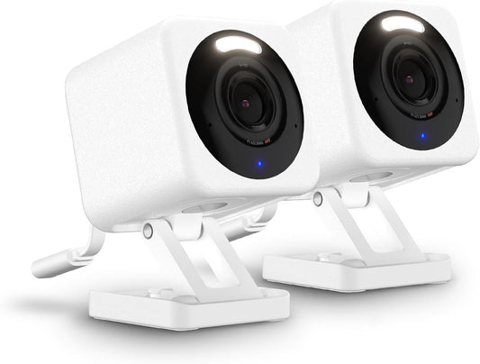 WYZE Cam v4, 2.5K WiFi Security Camera, Indoor/Outdoor Cameras for Home Security, Motion Activated Spotlight/Siren, Color Night Vision, 2-Way Audio, Compatible with Alexa & Google (Renewed)