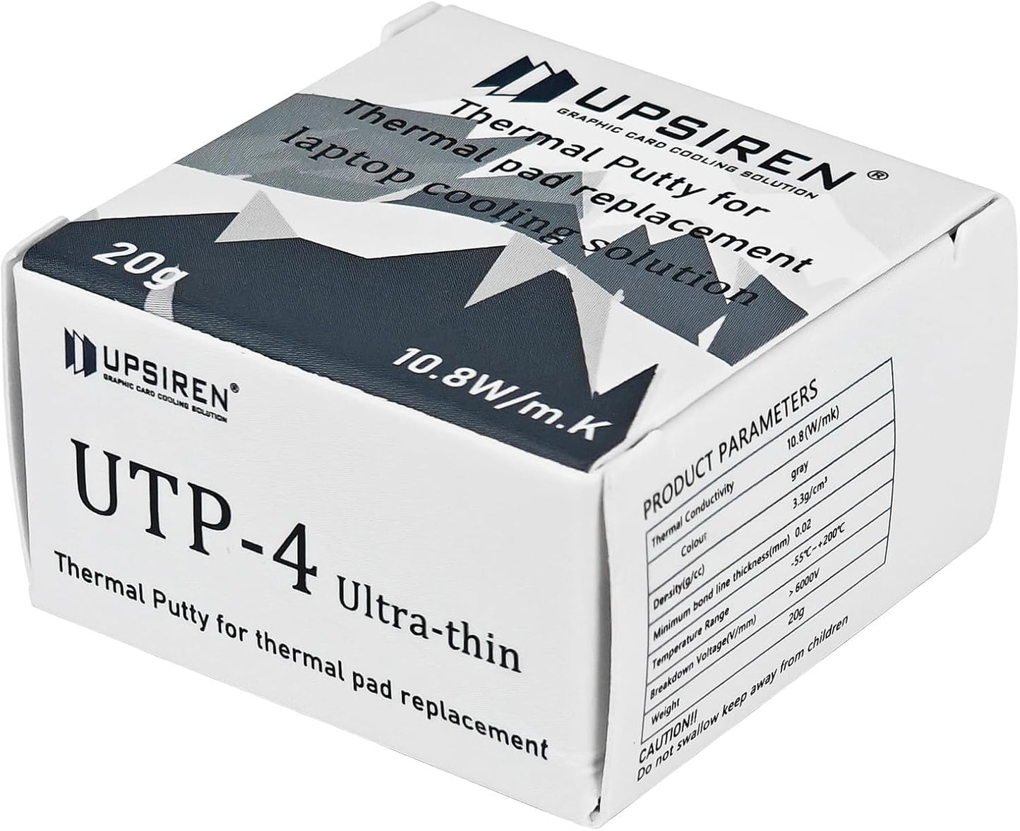 UTP-4 Ultra Thin 10.8w/mk Thermal Putty for Laptop Cooling,Thermal Pad Replacement High Performance (20g)