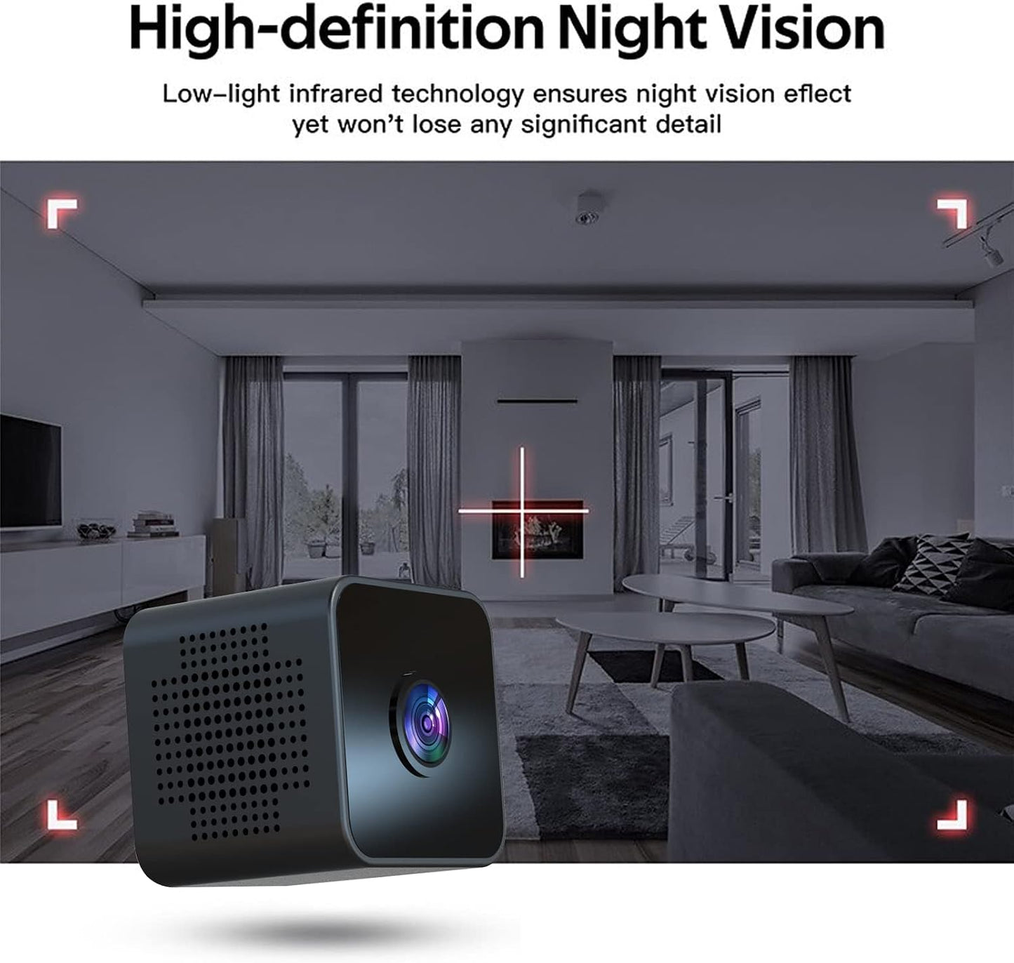 2K Security Cameras - Indoor Camer - Spy Cameras -Nanny Camera - WiFi Wireless Cam - HD Surveillance Cam - Home Camer for Pet/Baby - with Night Vision - -Motion Detection Surveillance Cameras