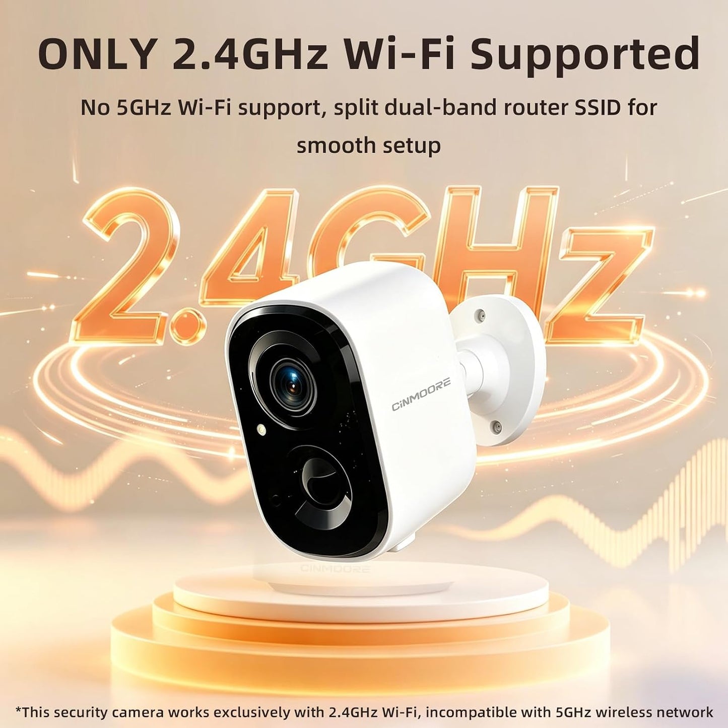 2.5K Wireless Home Security Cameras, Outdoor WiFi Non-Subscription AI Person Detection, 4MP Color Night Vision, Full Duplex 2-Way Audio, IP66 Waterproof Battery Powered, U.S. AWS Cloud