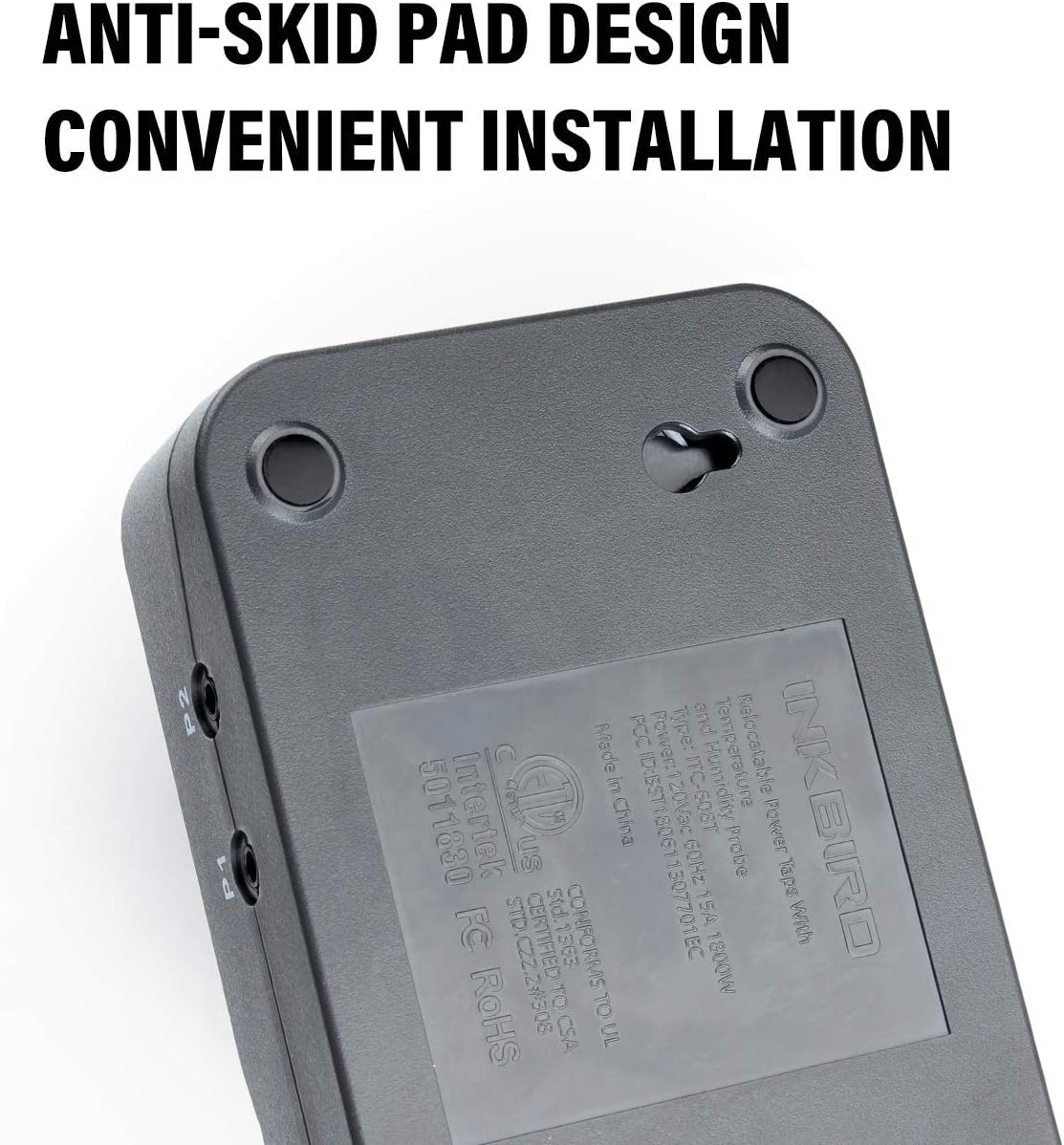 Inkbird Temperature and Humidity Controller ITC-608T Pre-Wired Dual Stage Thermostat 120VAC 15A 1800W ETL Listed Mushroom Greenhouse Homebrew