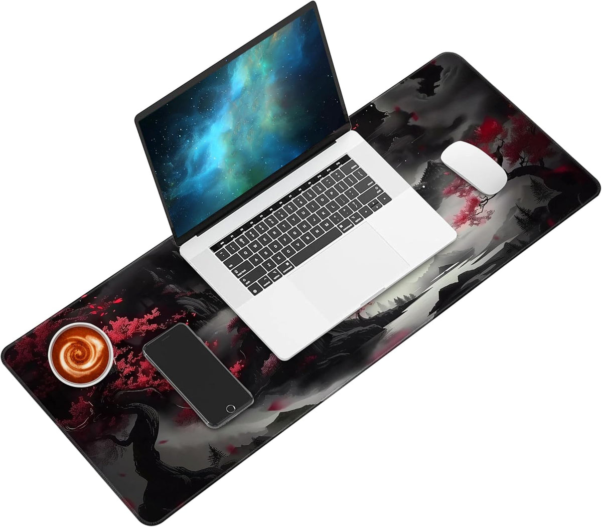 Mouse Pad, XL, Dark Moon, 31.5" x 11.8", Rubber, Gaming & Office Use