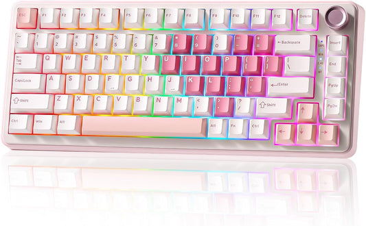 YUNZII B75 PRO 75% Wireless Mechanical Keyboard (White Heart,Cocoa V2)