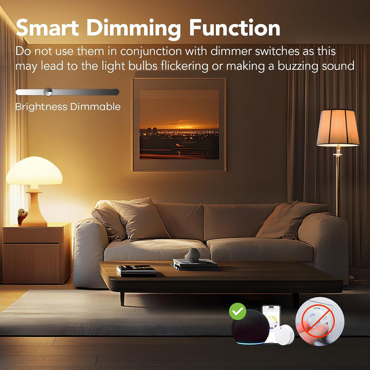 OREiN Smart Edison Light Bulbs, 2.4 Ghz Wi-Fi ST19(58) Vintage Light Bulbs E26, 800LM Dimmable via app, 2700-6500K Tunable, Smart LED Filament Bulb Works with Alexa/Google Home, 60W Equivalent 4Pack