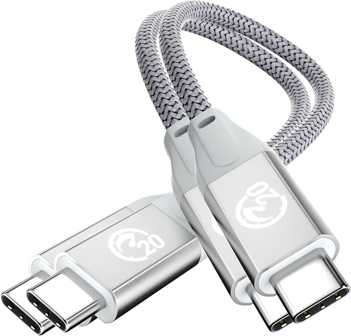 USB C to USB C Cable 100W 1.5FT 2Pack, USB C 3.2 Gen 2X2 20Gbps Data Cable