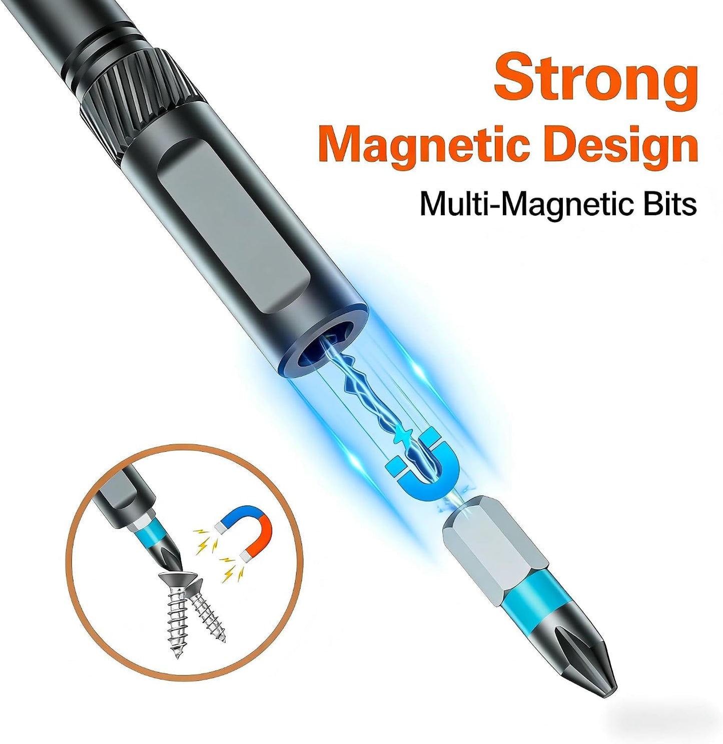 24 in 1 Magnetic Screwdriver Set, Multi Bit Magnetic Drive Set with Detachable Ratchet Handle, Mini Screwdriver Set, Portable Precision Repair Tool Kit for DIY, Electronics, Watch & Home Repair