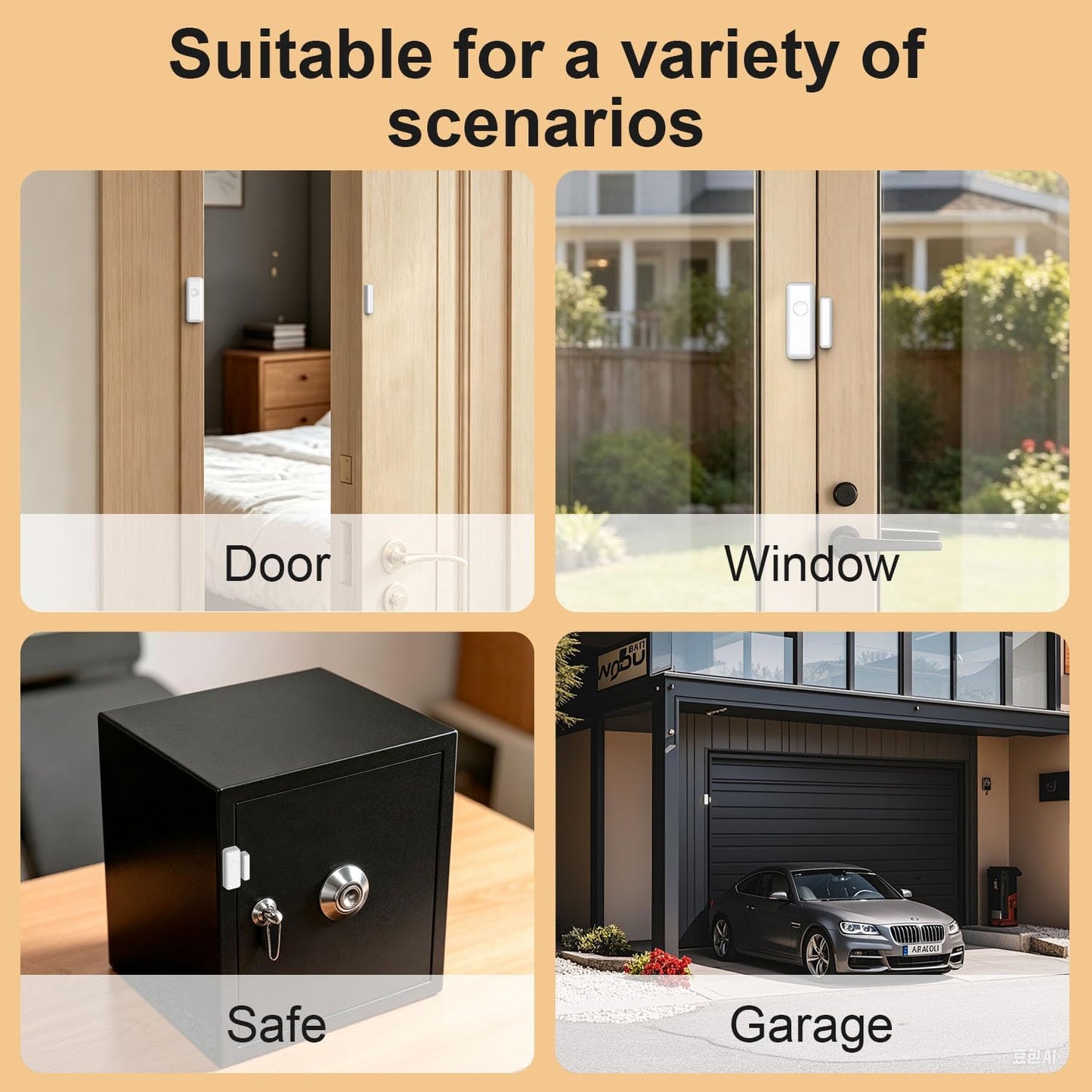 YBJ Home Alarm System, Alarm System for Home Security with 120dB Siren, Door Window Sensor, Motion Detector,Remote Control, SOS Button for Home,Shop, Garage, House