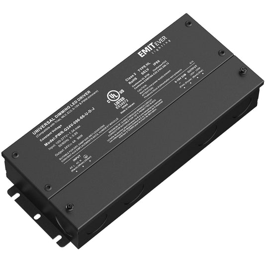 EMITEVER 96W 24V 5-in-1 Dimmable LED Driver,AC 110-277V to DC Power Supply