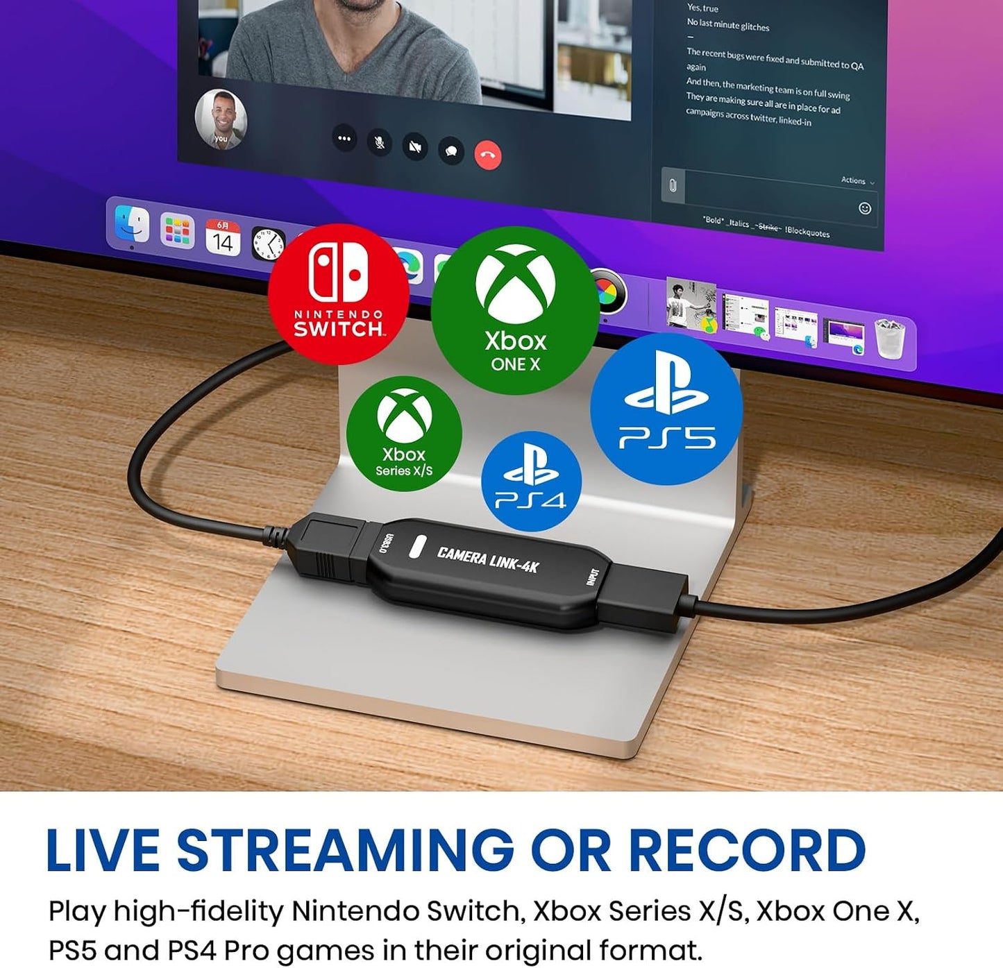 Cam Link 4K USB Capture Card – HDMI to USB 3.0, Plug-and-Play for Microscopes, DSLR, Electronics Repair & Precision Work, Live Streaming & OBS/Zoom, Windows/Mac