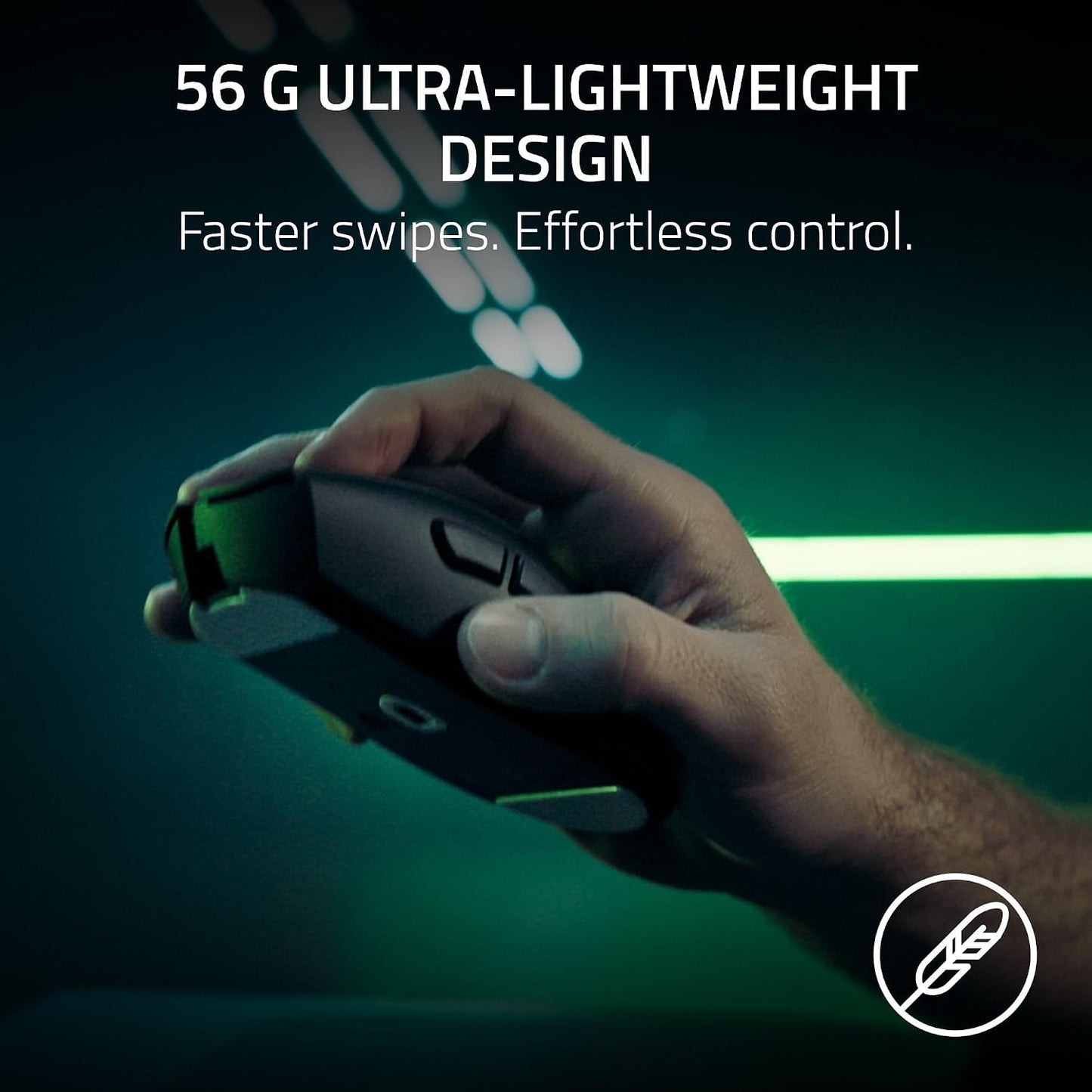 Razer DeathAdder V4 Pro Wireless Gaming Mouse, 8K Polling Rate, 56g, Black | HyperSpeed Wireless Gen-2, Optical Scroll Wheel, Optical Switches Gen-4, Focus Pro 45K Sensor Gen-2, Up to 150 Hr Battery