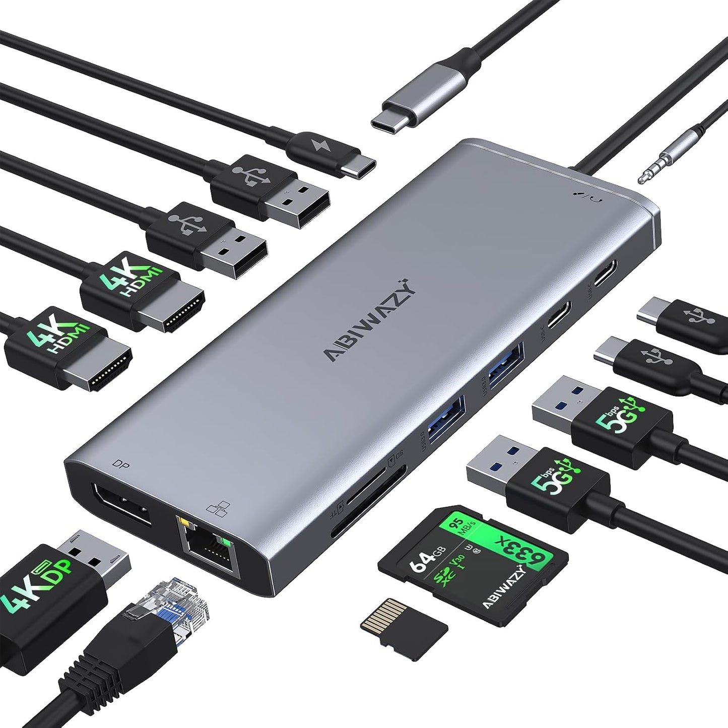 USB C to HDMI Multiport Adapter with 4K HDMI Output Type-C Hub Converter | USB C to 4K HDMI USB 3.0 PD Charging Port,USB-C Digital AV Multiport Adapter for MacBook Pro/air,iPad Pro &More USBC Devices