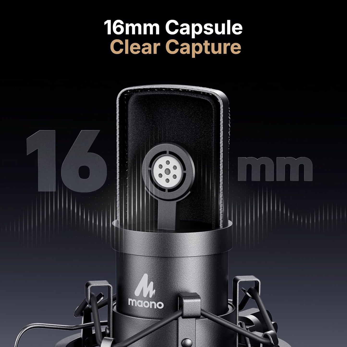 MAONO A04 USB Microphone, 192kHz/24Bit Condenser Mic Kit for PC Podcast | Plug & Play Computer Cardioid Metal Mic with Pro Sound Chipset for Recording, Gaming, Content Creation, Streaming, YouTube
