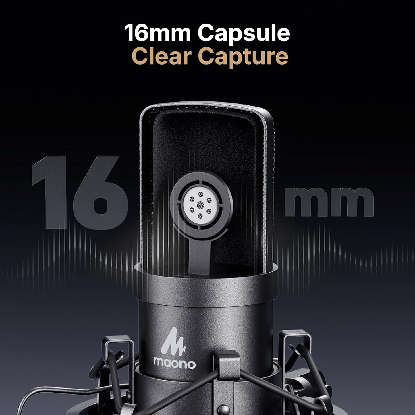 MAONO AU-A04H USB Microphone Kit with Headphones for PC, Podcast & Gaming | 192kHz/24Bit Vocal Condenser Cardioid Studio Mic Compatible with Mac & Windows for Recording, YouTube, Streaming, Voice-Over