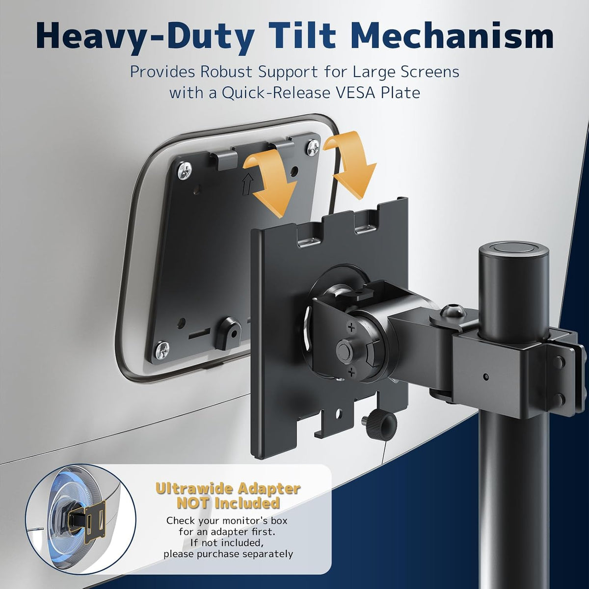 Dual Ultrawide Monitor Mount for 17-49'' Screens