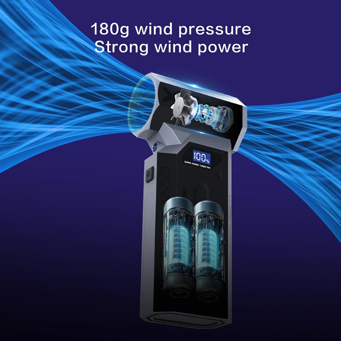 Compressed Air Duster Cordless, 4 Gear Adjustable Brushless Motor 150000RPM Electric Air Duster, Rechargeable with LED Display & Light, Mini Dust Blower for Computer, PC, Keyboard, Outdoor, House, Car