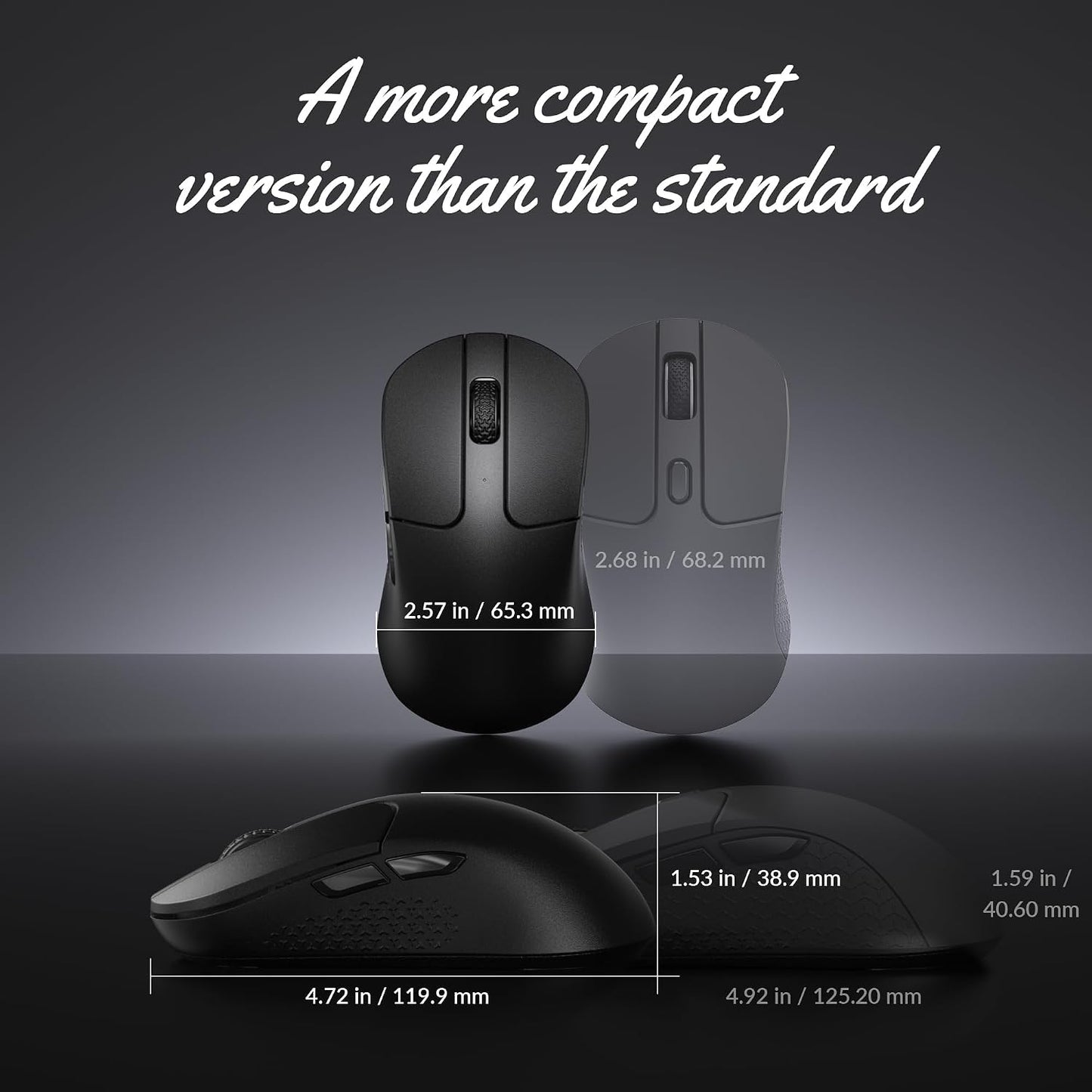Keychron M3 Mini Wireless Optical Mouse, Bluetooth 5.1/2.4 GHz/Wired Gaming Mouse, Programmable PixArt 3311 Sensor with up to 26,000 DPI/ 650 IPS, Lightweight Ergonomic for Windows Mac Linux - Black