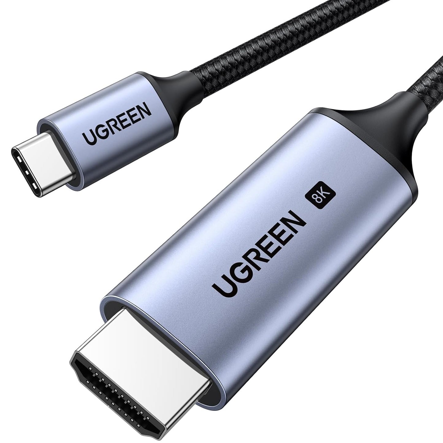 UGREEN USB C to HDMI 2.1 Cable 8K@60Hz 4K@240Hz for Home Office, 6.6FT | Unidirectional,48Gbps,HDR,HDCP2.3,Compatible for MacBook Pro Air iPad,Mac mini,iPhone 17 ProMax,Galaxy S26,Pixel 9,XPS