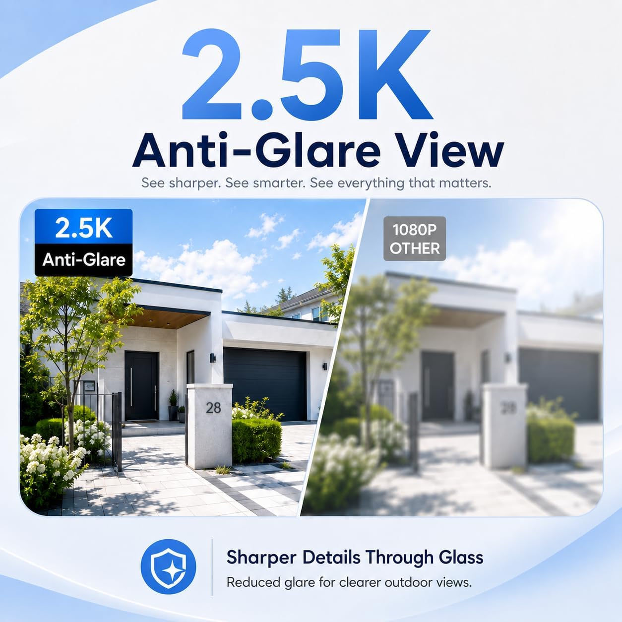 SOIADV 2.5K Window Camera Wireless,No-Drill Install,2.4GHz & 5GHz WiFi Indoor Cameras for Home Security,AI Human Detection, 6s Pre-Roll, Battery Powered,4MP Color Night Vision,SD/Cloud