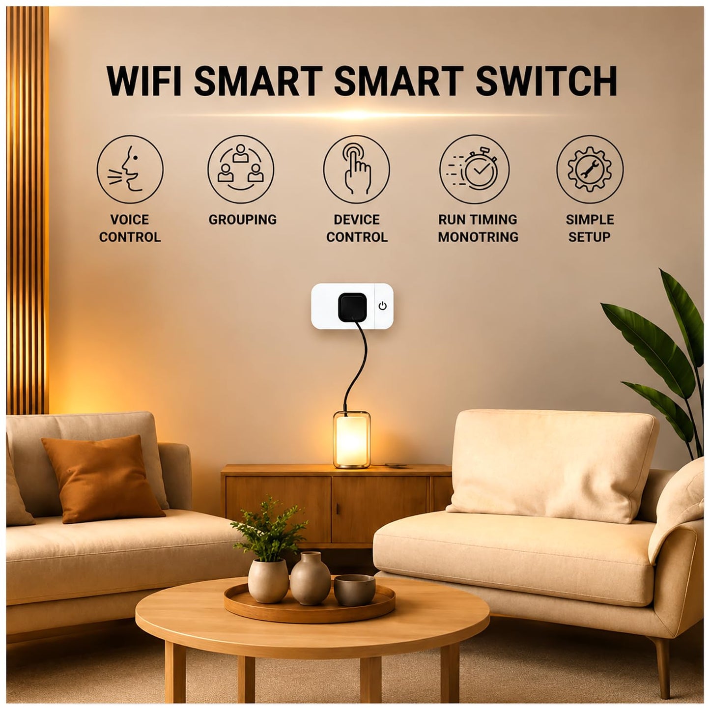 Smart Plug - 2 Pack 2.4G Wi-Fi Outlet Works with Echo, Alexa & Google Home | Smart Plug with Timer, Remote, Voice & Group Controller | No Hub Required
