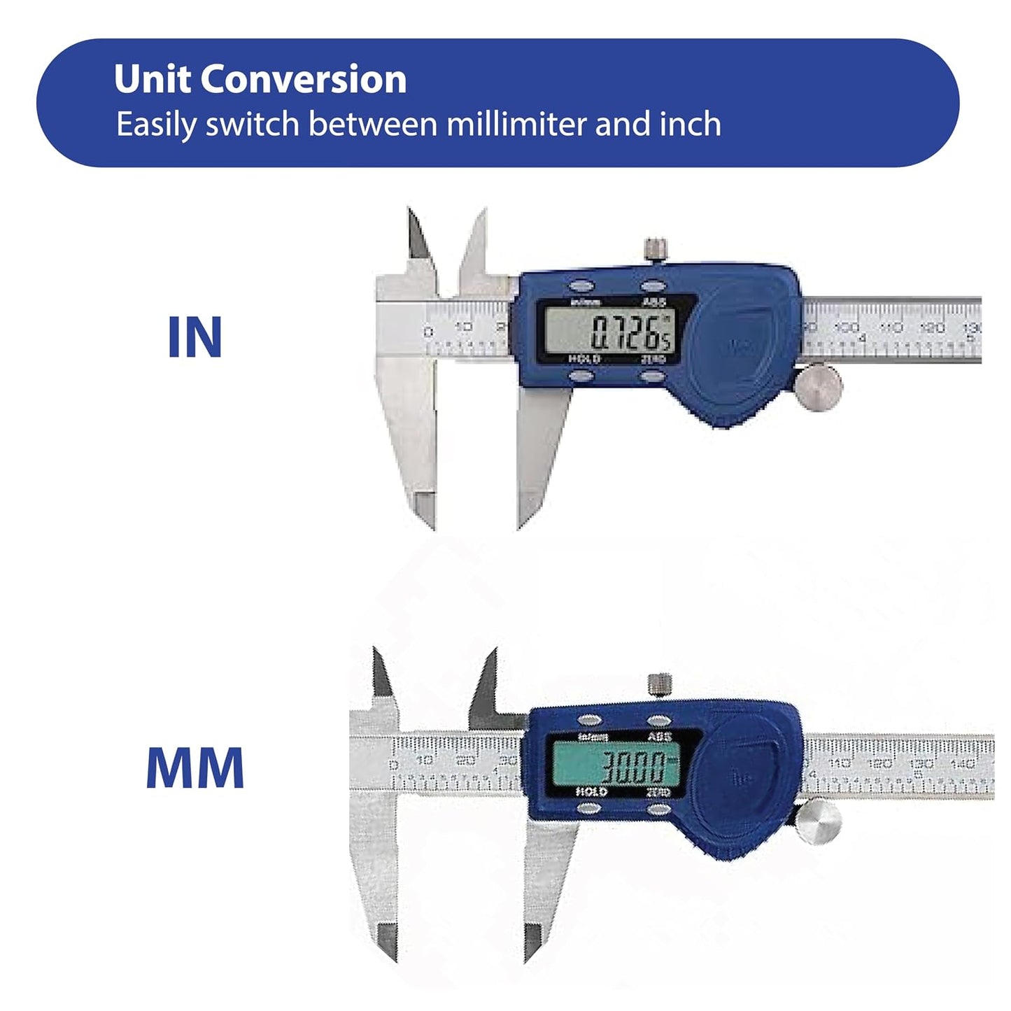 Fowler 54-101-150-2, Xtra-Value Cal Digital Caliper With 0-6"/150MM Measuring Range,Blue
