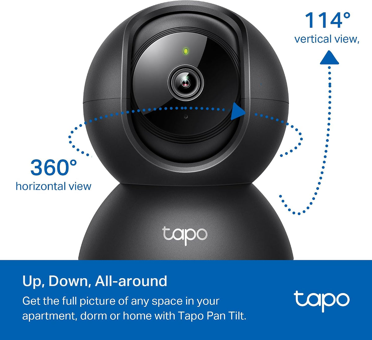 Tapo 1080p Pan/Tilt Security Camera for Baby Monitor, Pet Camera, C201