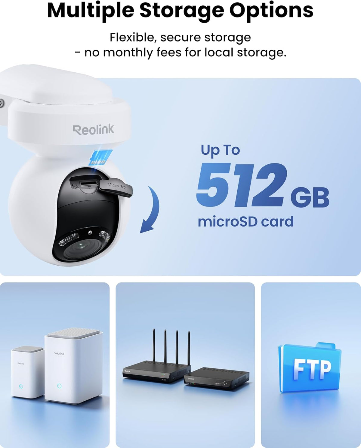 REOLINK E1 Outdoor Pro 4K PTZ Outdoor Security Camera WiFi Plug-in Power
