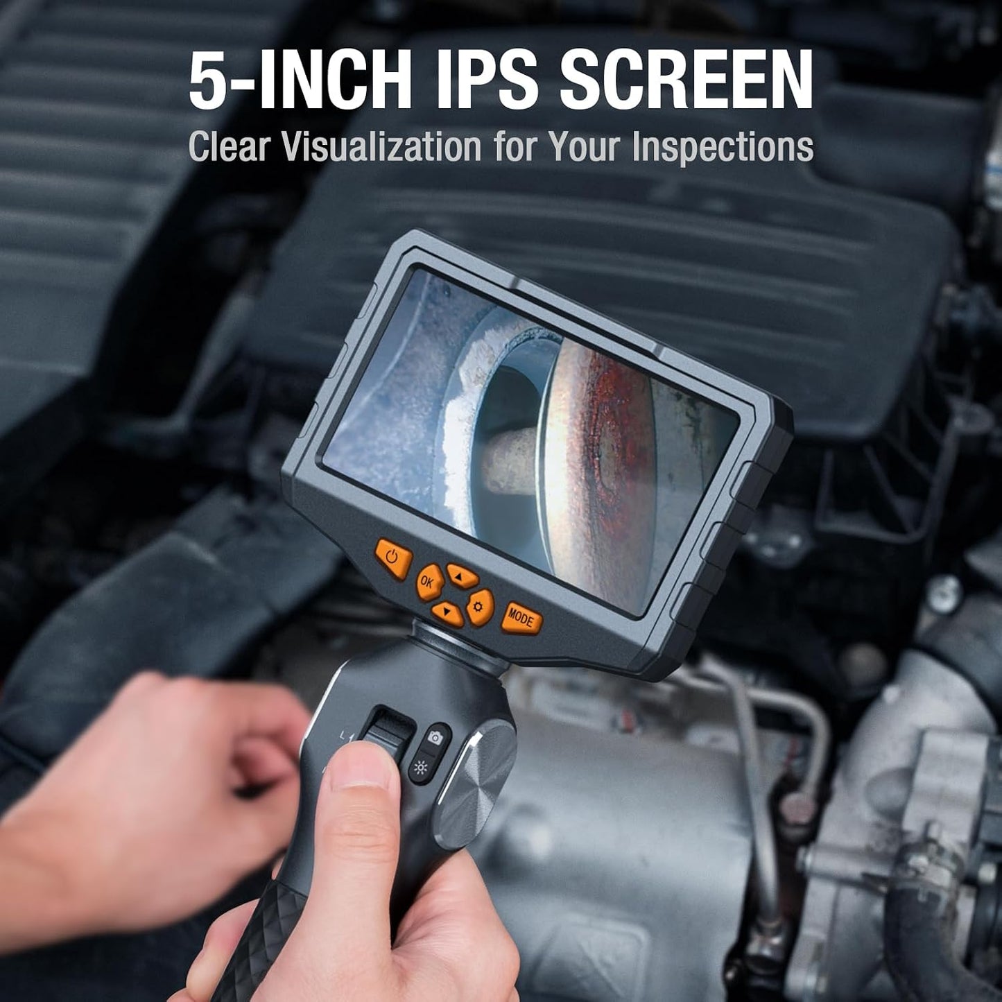 Teslong TD500 Articulating Borescope for Mechanic Automotive Inspection