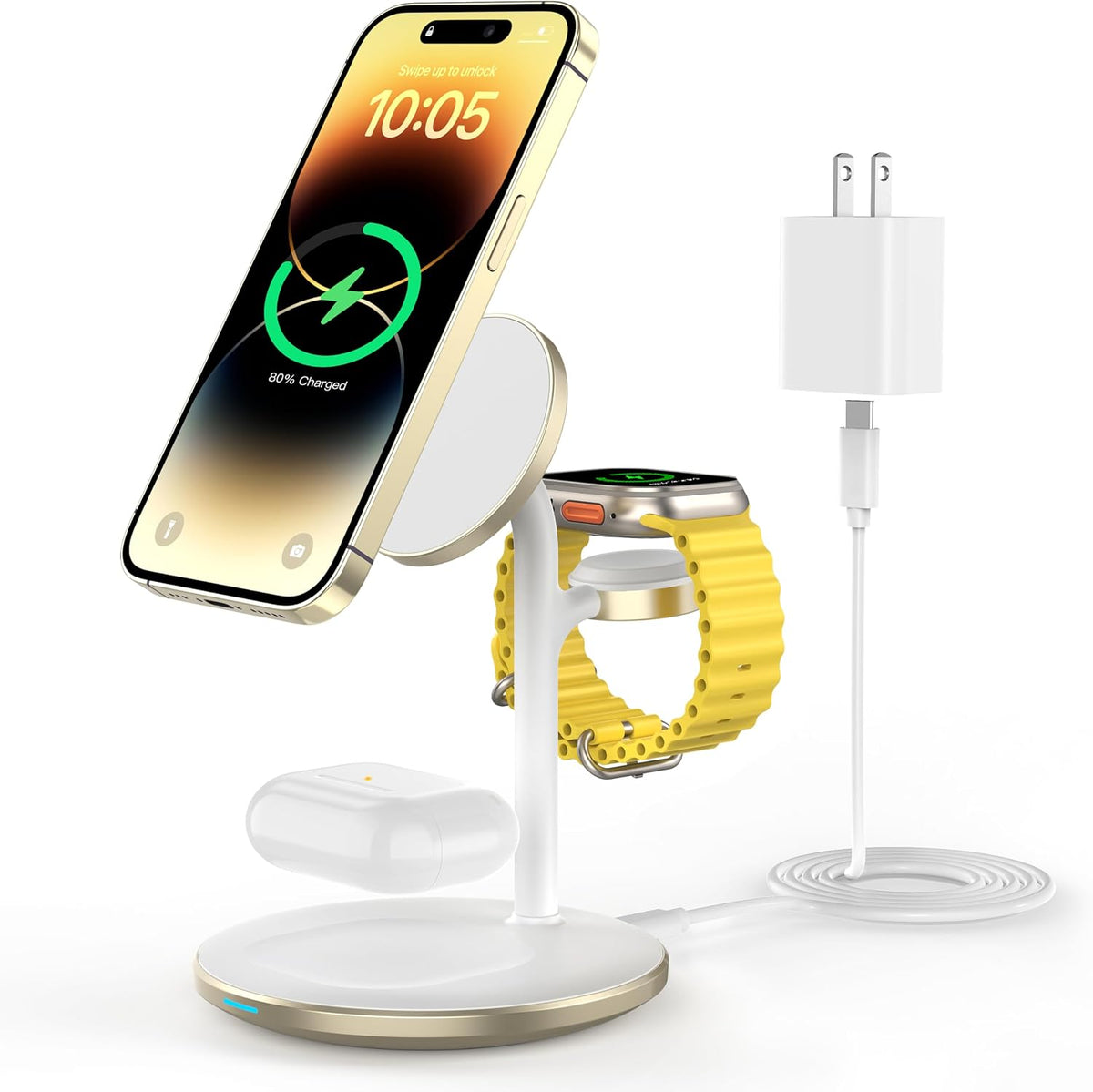 XooFly 3 in 1 Magnetic Wireless Charging Station for Apple Devices,15W
