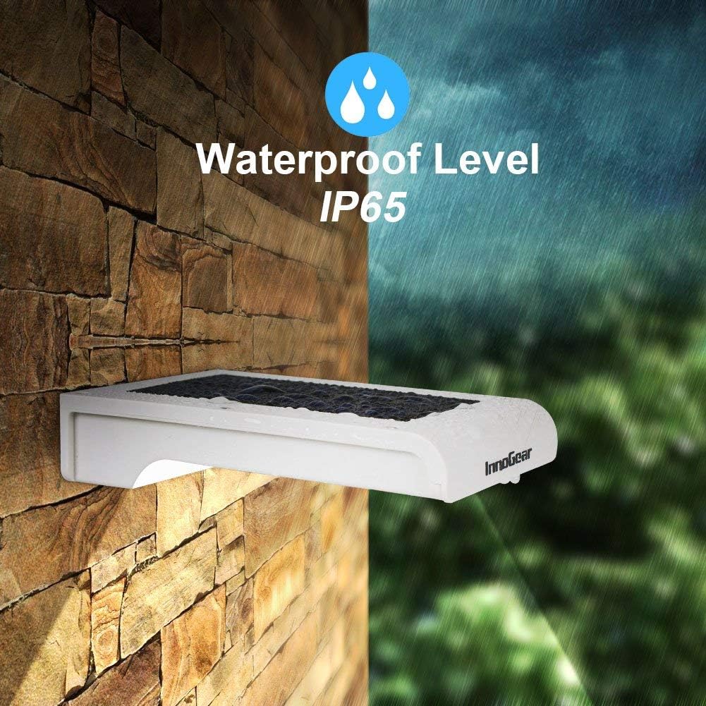 InnoGear 24 LED Solar Gutter Lights Outdoor Motion Sensor Wall Light, 4 Pcs