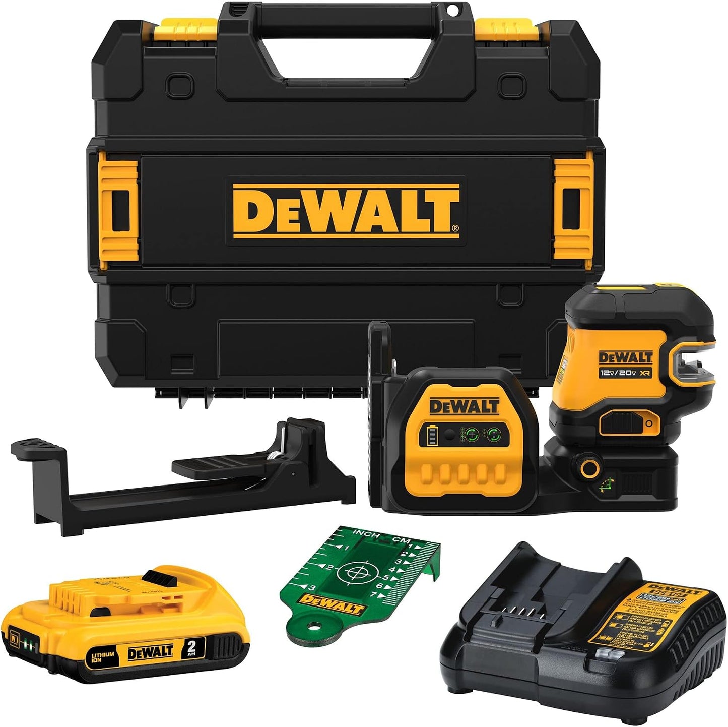 DEWALT 20V/12V MAX Laser Level Kit, 3 x 360, Green (DCLE34030G), Color Yellow