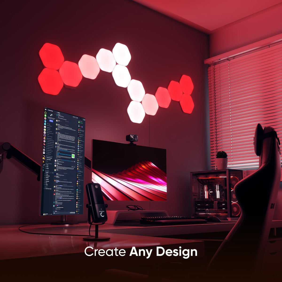 Nanoleaf Shapes Hexagon Lights, Smart RGBW LED Wall Light Panels, 7PK