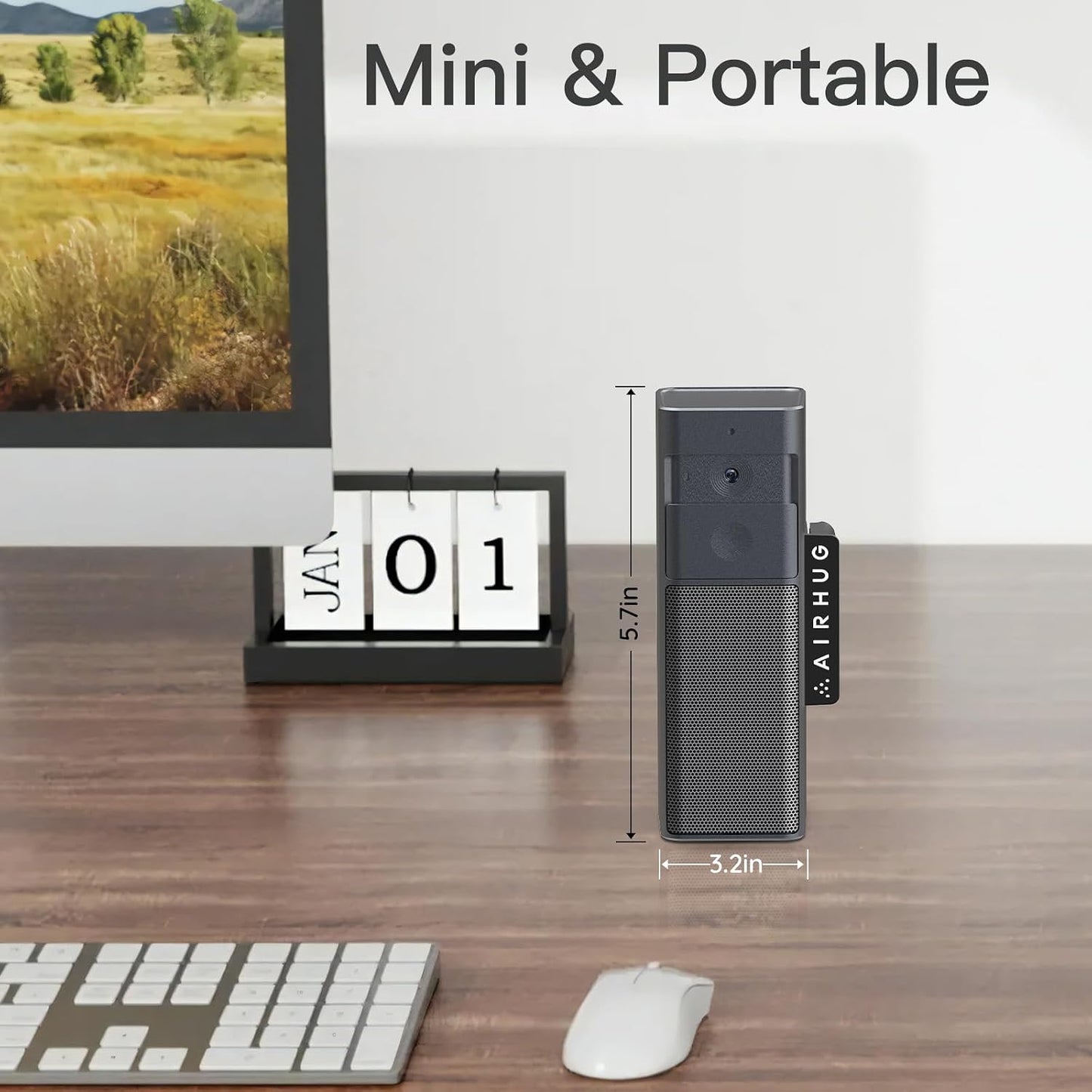 AIRHUG 3 in 1 1080P Webcam with Microphone & Speaker | Built-in Privacy Cover, USB Camera, Video Conferencing/Online Class/Gaming Live