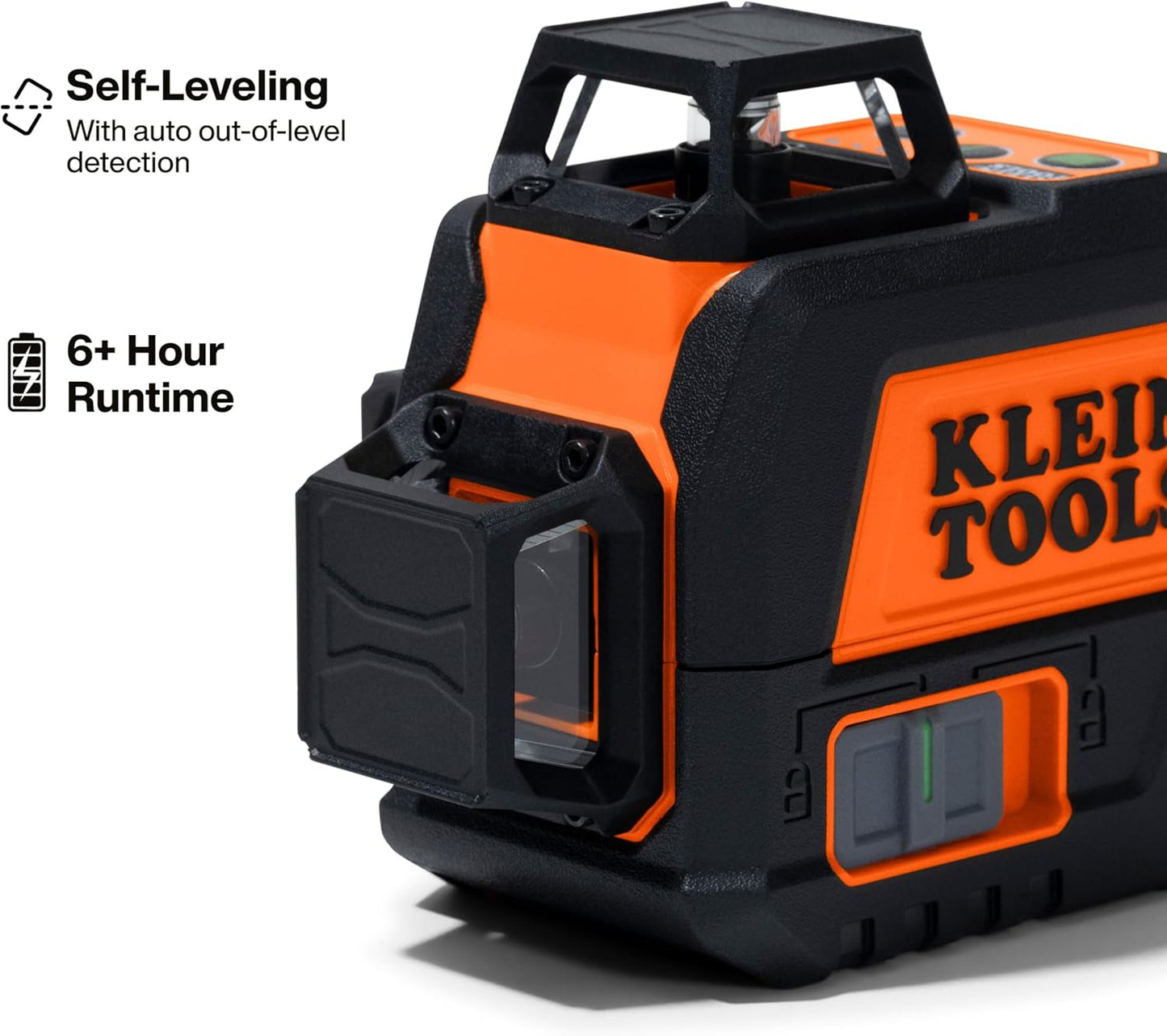 Klein Tools 93CPLG Compact Self-Leveling Laser Level, Bright Green Cross Line 360-Degree Laser Planes, Class 2 ≤ 1mW, Rechargeable, Magnetic Mount
