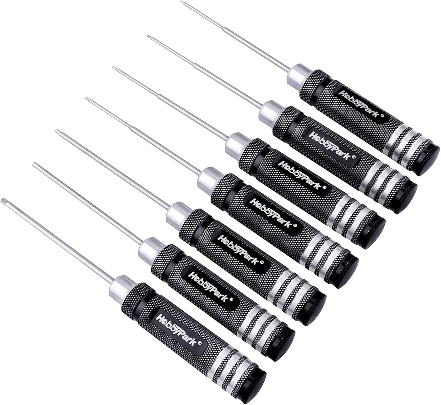 7pcs Hex Screw Driver Set RC Tools Kit 0.9mm 1.27mm 1.3mm 1.5mm 2.0mm 2.5mm 3.0mm Hexagon Screwdriver for Traxxas Arrma Axial Losi Redcat RC Quadcopter Helicopter FPV Racing Drone Models