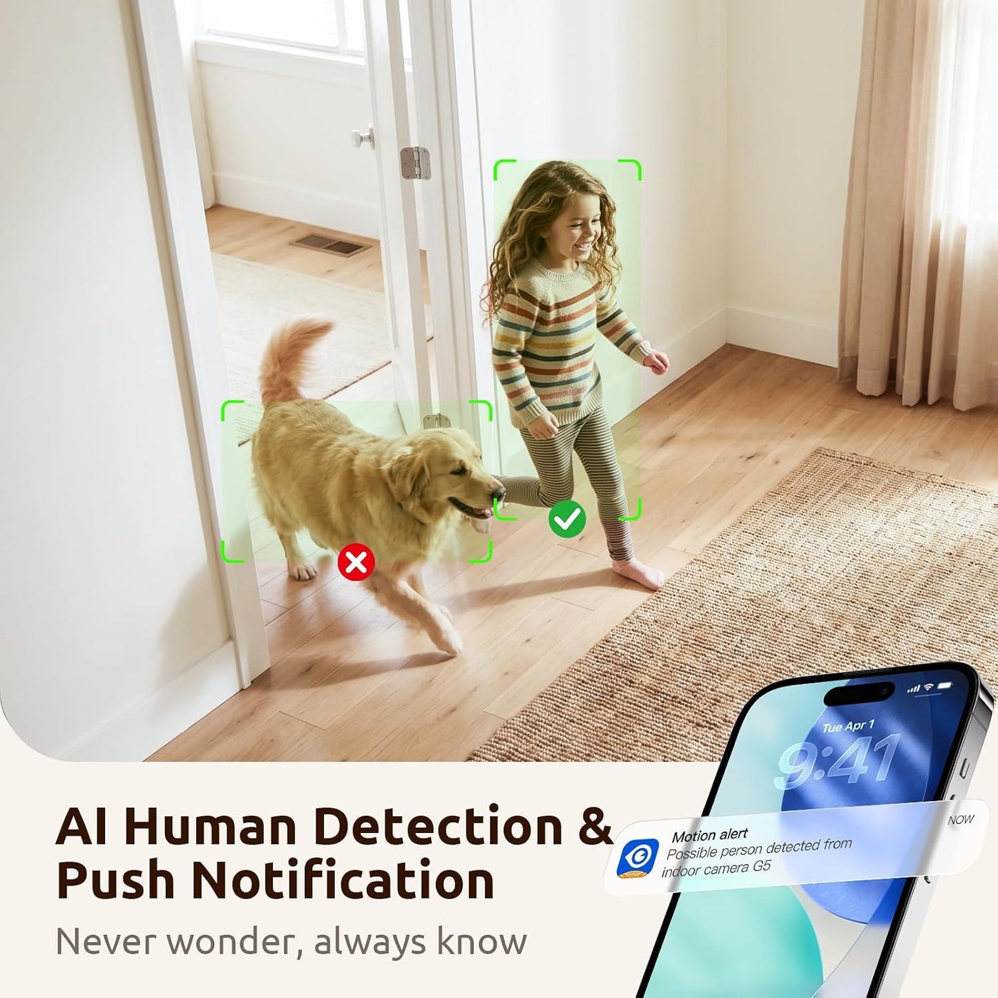 AOQEE 5G Indoor Camera-2K Pet Camera with Phone App, Dual-Band Wi-Fi Cameras for Home Security, 360° PTZ Auto-Tracking to Monitor Dog/Cat/Puppy, Motion Alert, 24/7 TF Card Storage, Plug-in, G5 2pack
