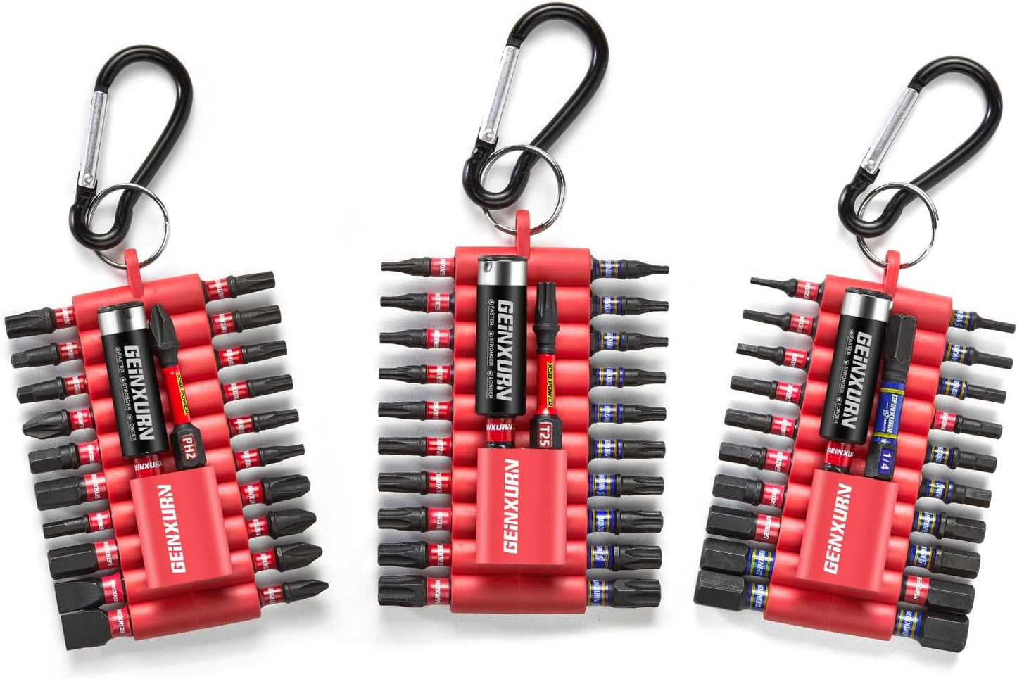 (PH/TORX/HEX/PZ/SQ/SL) Screwdriver Bits Set, 66 Pieces Impact 1”/ 2”Magnetic S2 Steel Multi Power Insert Driver Bits and 3Pc Bit Holder with Organizer Sleeve