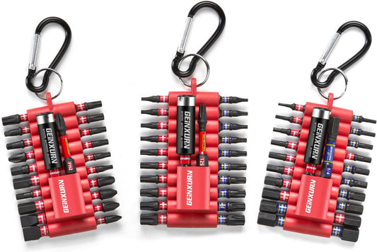 (PH/TORX/HEX/PZ/SQ/SL) Screwdriver Bits Set, 66 Pieces Impact 1”/ 2”Magnetic S2 Steel Multi Power Insert Driver Bits and 3Pc Bit Holder with Organizer Sleeve