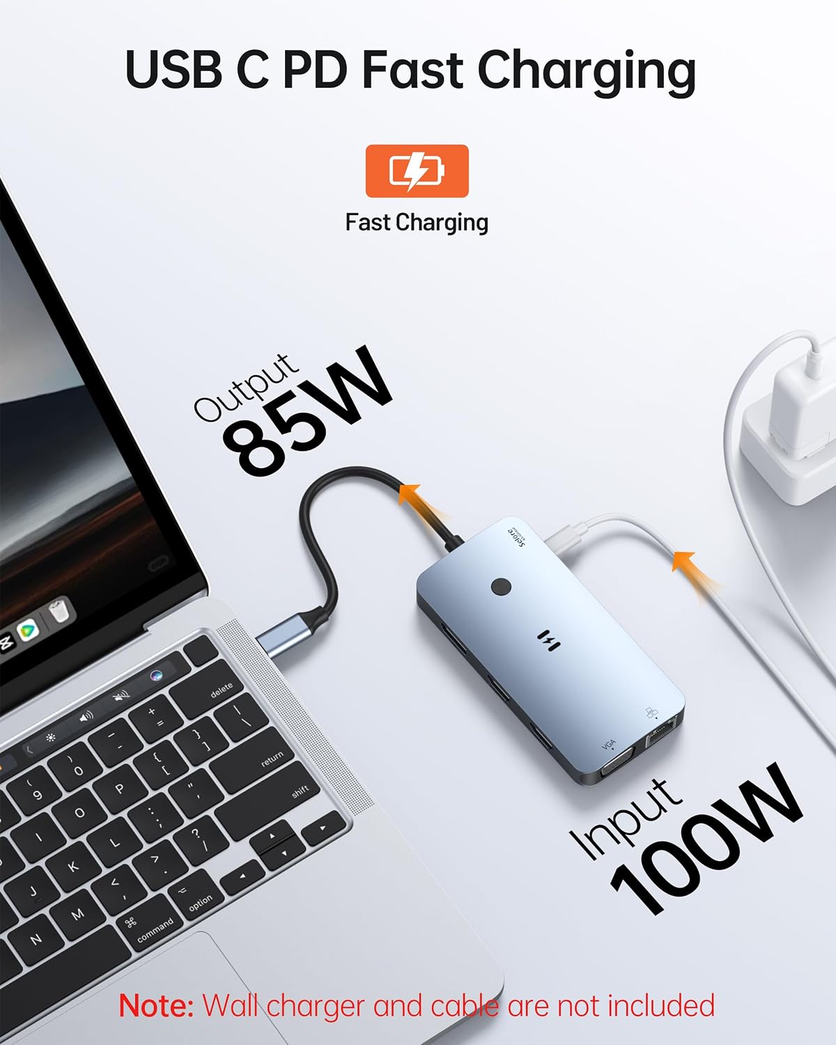Selore USB C Docking Station Dual Monitor,Laptop Docking Station 3 Monitors | Dual/Triple/Quad display, 2 HDMI+DP+VGA, 100W PD input, 1Gbps Ethernet, 5Gbps USB-A/C, USB C Hub Dongle for DELL, HP and More