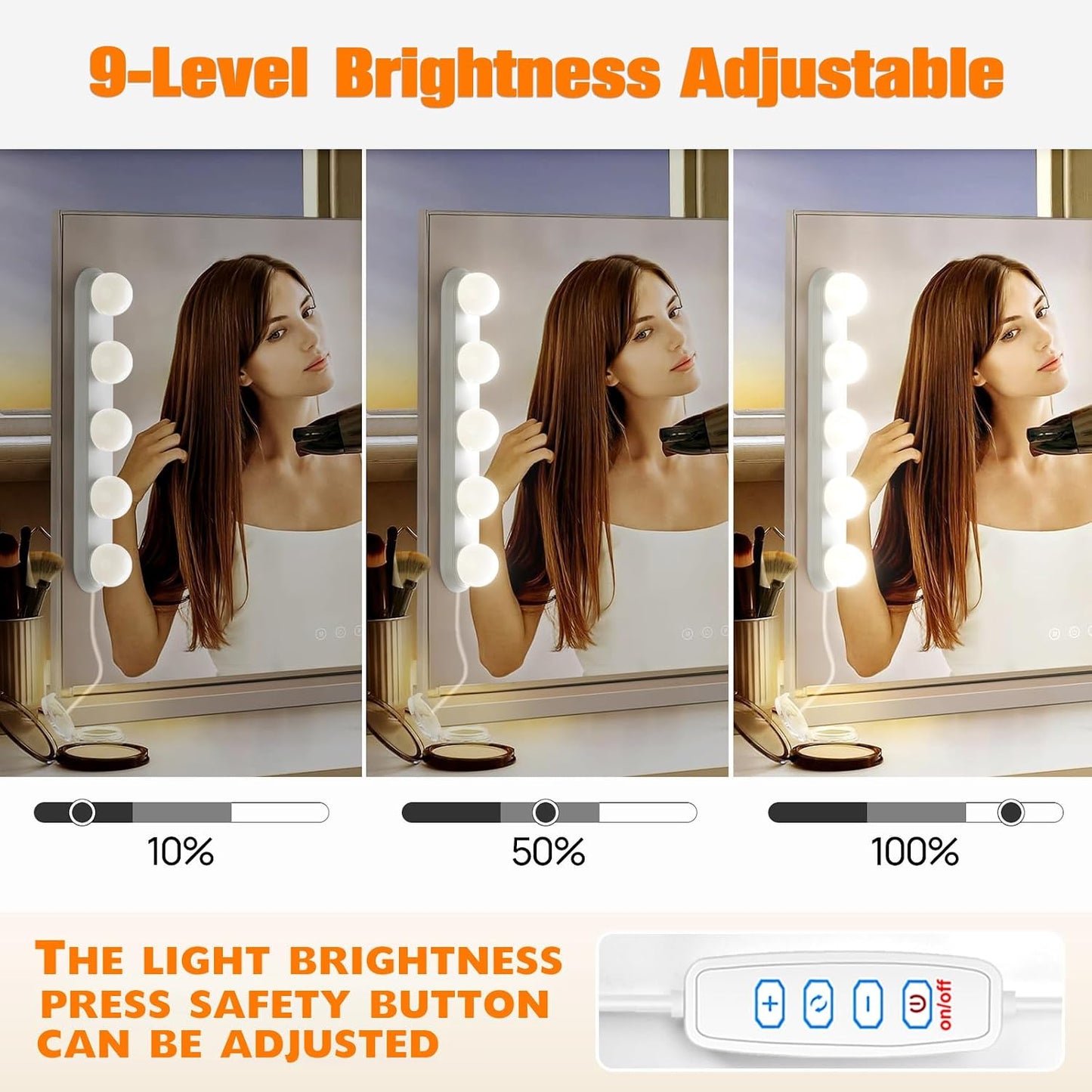 Makeup Light,Portable Led Vanity Lights | 3 Colors Lighting Mode Adjustable & Dimmable for Vanity Table Dressing Room Mirror
