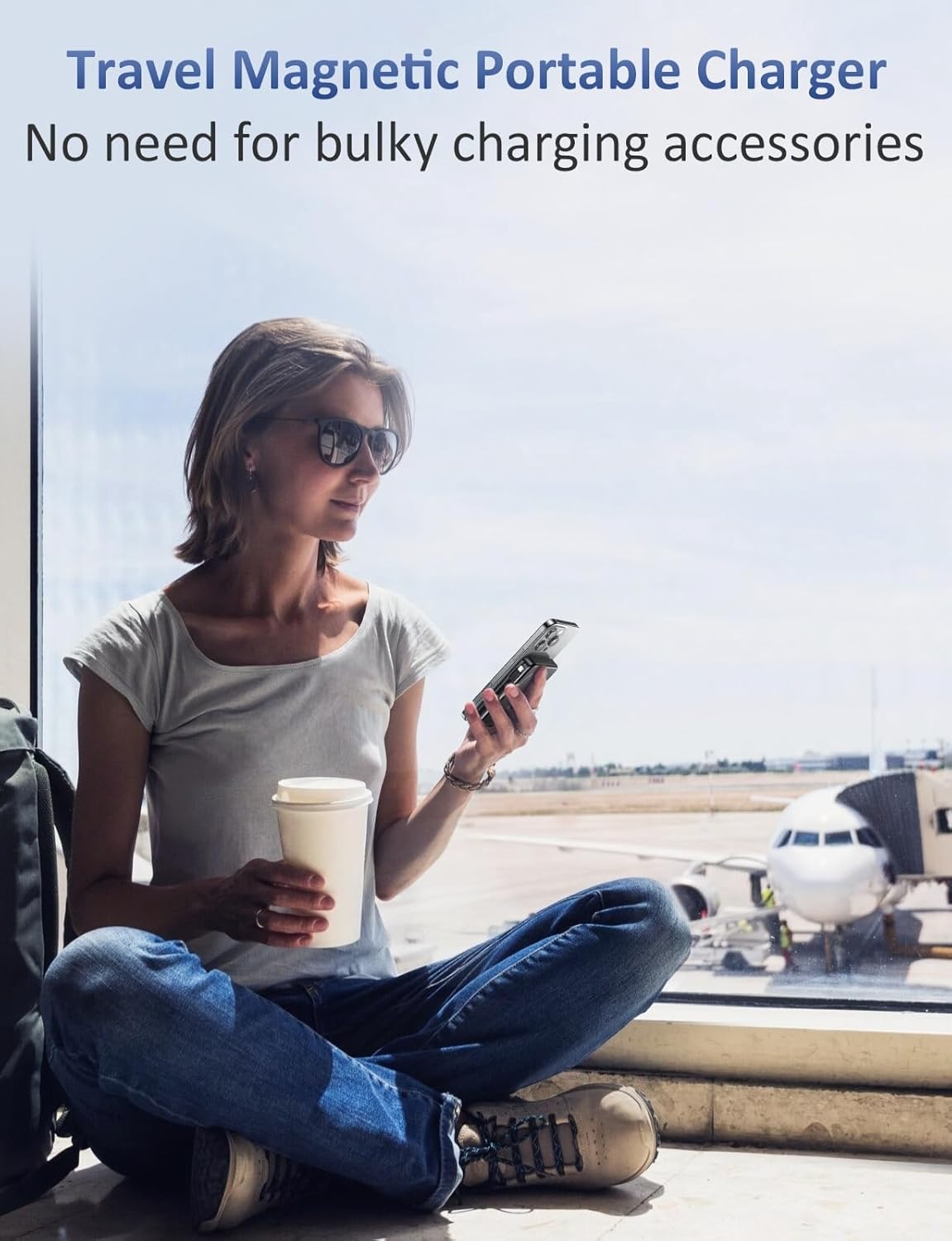 Magnetic Portable Charger 10000mAh, 20W Power Bank with Built in Cable | 20W Fast Charging for Magsafe Battery Pack with LED Display, Travel Essential for iPhone 17/16/15/14/13/12 Pro/Pro Max-Black