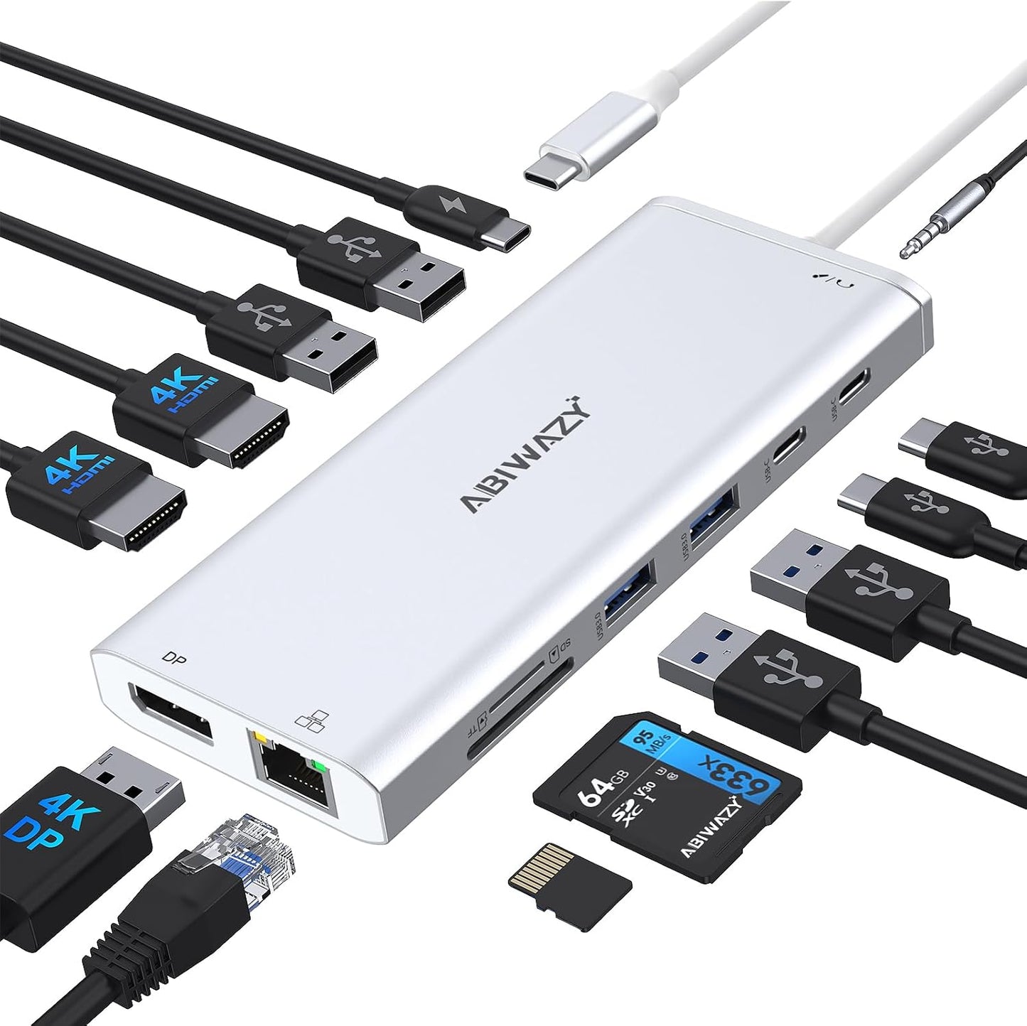 USB C to HDMI Multiport Adapter with 4K HDMI Output Type-C Hub Converter | USB C to 4K HDMI USB 3.0 PD Charging Port,USB-C Digital AV Multiport Adapter for MacBook Pro/air,iPad Pro &More USBC Devices