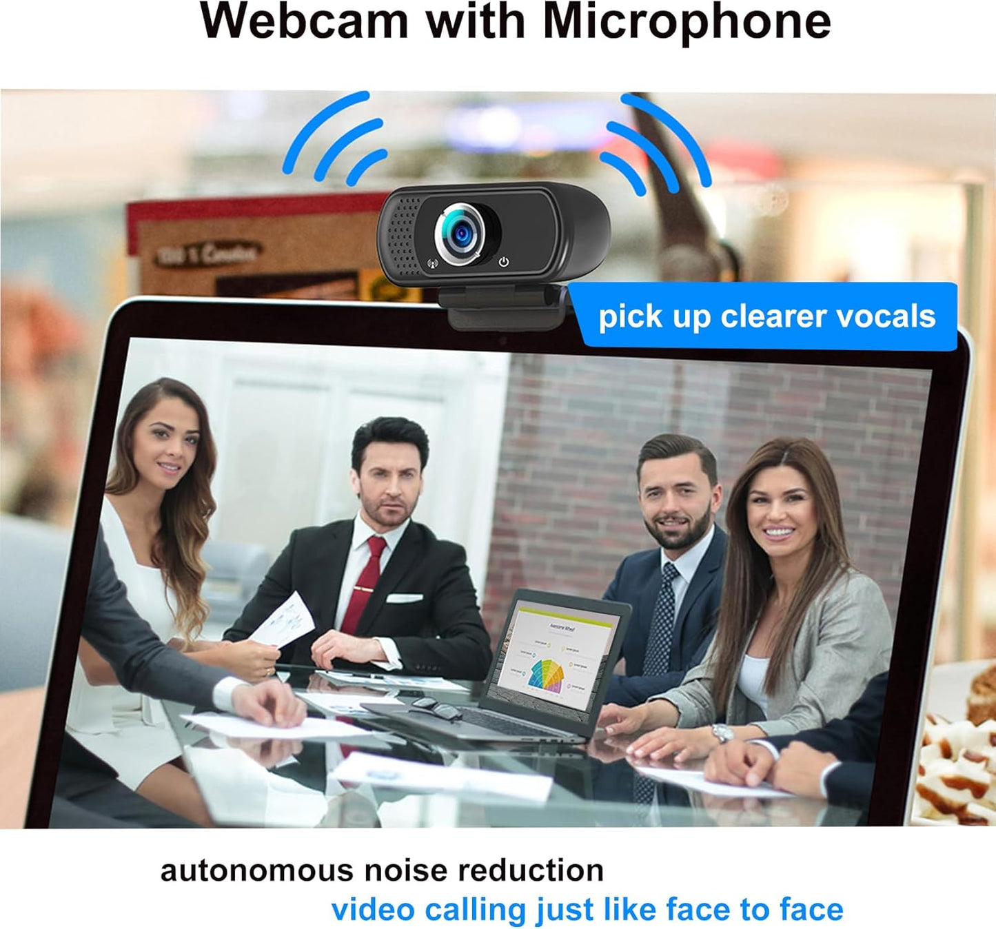 1080P Webcam with Microphone,Web Camera for Desktop Computer Laptop | Wide Angle Webcam With Tripod/Privacy Cover,110°FOV,Plug and Play USB Camera for PC Laptop Mac Zoom Conference Game Streaming