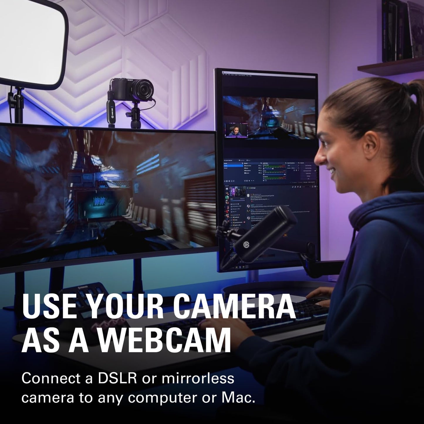 Elgato Cam Link 4K Capture Card for DSLR, Camcorder, Action Cam | HDMI to USB 3.0, Stream in 1080p60 or 4K30/60, Ultra-low latency, Works with OBS, Zoom, Discord, PC/Mac/iPad compatible