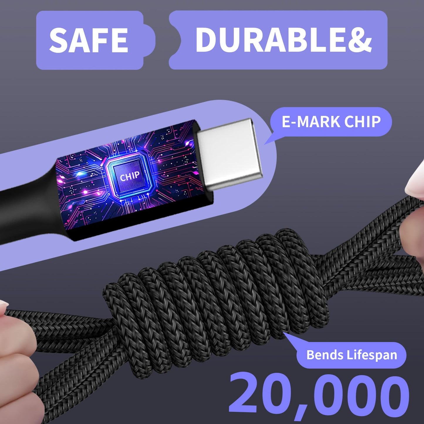 Dual TypeC 4 in 1 Multi Charging Cable, Charging Cords for Multiple Devices | 2Pack 5FT USB Cable, Universal Phone Charger Cord for iPhone17-8/Androids/iPad and More, Travel Essentials Car Accessories