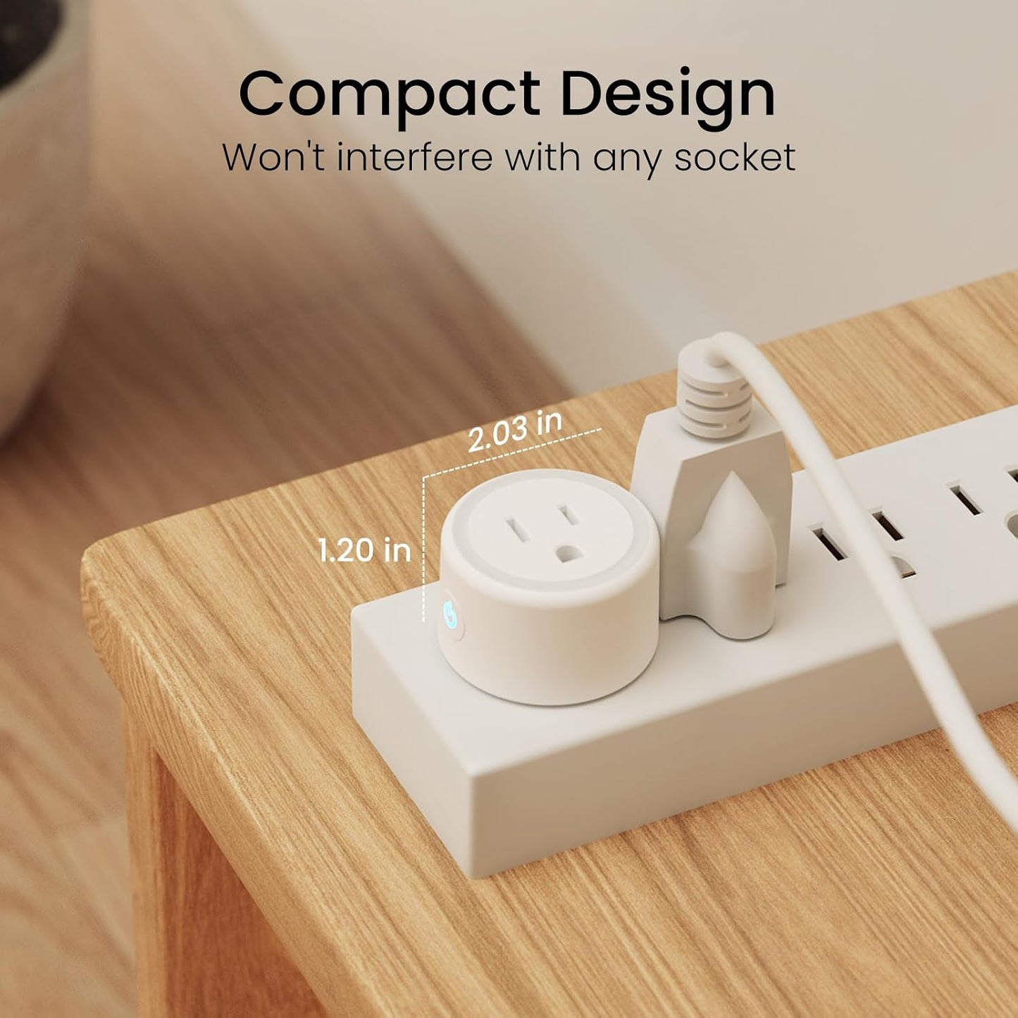 GHome Smart Plug Matter 15A, WiFi Smart Plugs Compatible with Alexa, Apple Home, Siri, Google, SmartThings, Smart Outlet Timer with APP Remote Control, 2.4GHz Wi-Fi Only, ETL FCC Listed