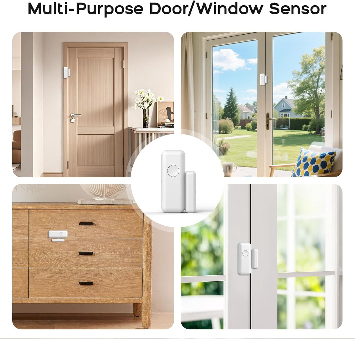 Home Security Systems,2025 Door & Window Alarms for Home with Instant App Alerts,20Pcs WiFi-Connected SOS Button Kit,Compatible with Alexa for Villa,for Apartment,Kids Safety,Office NO Monthly Fees