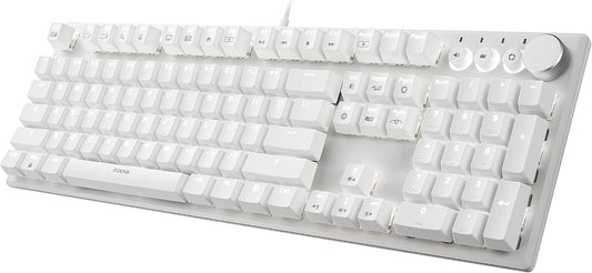 iRocks K74M Backlit Mechanical Keyboard w/Knob, Hot Swappable, 107 Keys
